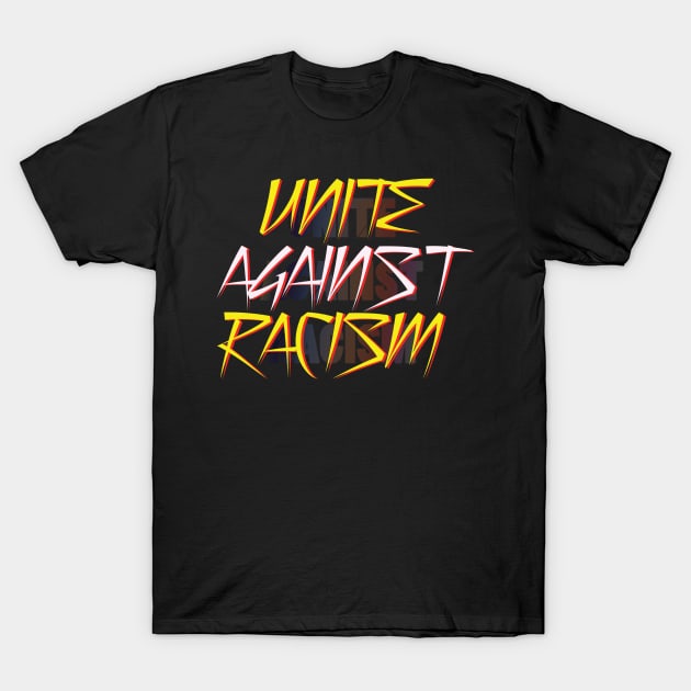 Unite Against Racism Yellow T-Shirt by CrissWild